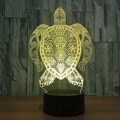 

Черепаха 3d светодиодный сенсорный настольная лампа морская черепаха usb 7 цветов меняется ночные огни украшения для спальни 5 В