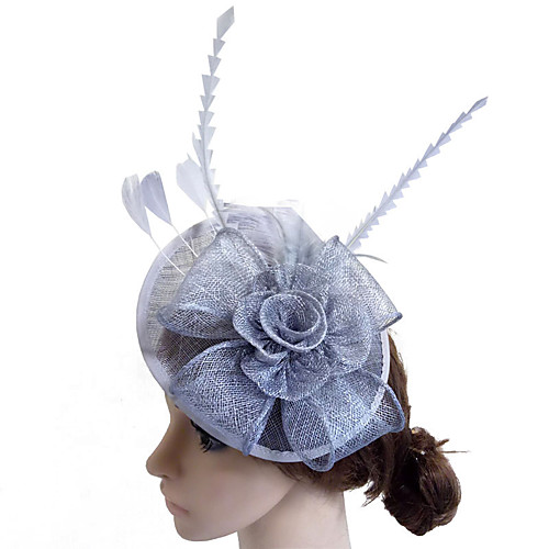 

Лен / Искуственная кожа Fascinators / Цветы / Аксессуары для волос с Пух 1 шт. Свадьба / Вечеринка / ужин Заставка
