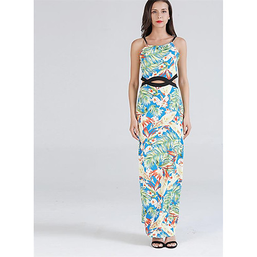 

Жен. Классический Оболочка Платье - Однотонный Макси