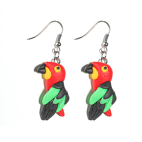 

Жен. Серьги-слезки Серьги Серьги Parrot Животный принт Симпатичные Стиль Для детей Бижутерия Красный / Синий Назначение Свидание 1 пара