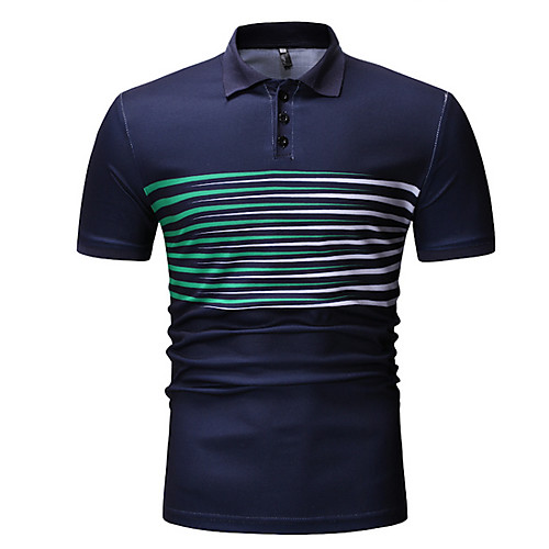 

Муж. Polo Хлопок, Рубашечный воротник Однотонный Черный XL