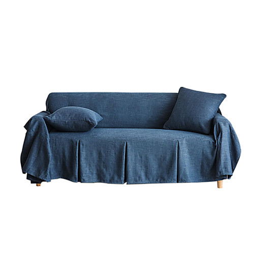 

Накидка на диван Однотонный / Классика Активный краситель Полиэстер Чехол с функцией перевода в режим сна