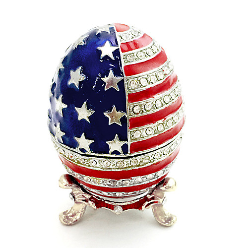 

Jewelry Box Trinket Box Antique Jeweled Russian Zinc Alloy Rhinestones For Easter Egg Cosplay Easter Women's Costume Jewelry Fashion Jewelry