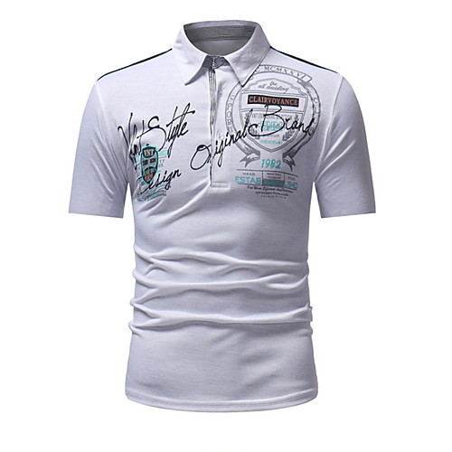 

Муж. Polo Рубашечный воротник Тонкие Однотонный