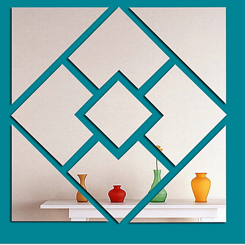 

Декоративные наклейки на стены - Зеркальные стикеры Геометрия В помещении