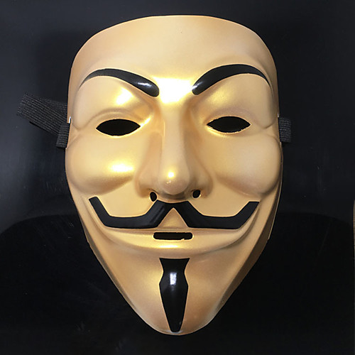 

Mask Inspired by V for Vendetta Golden Halloween Halloween Masquerade Adults' Men's