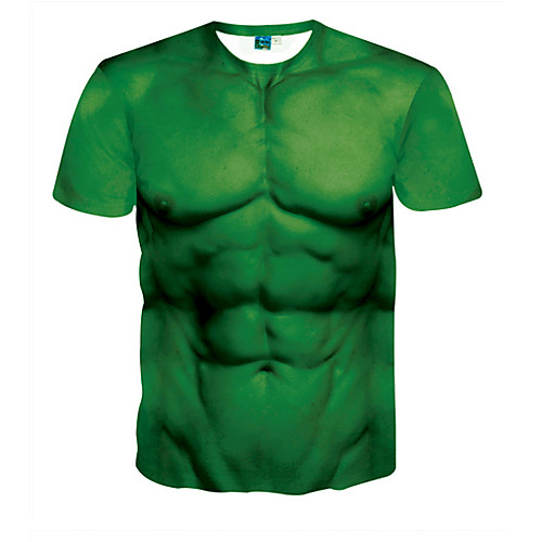 

Men's T-shirt - 3D Round Neck Green