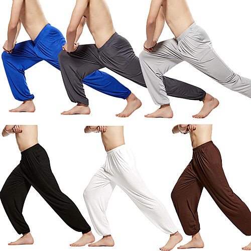 

Men's High Waist Jogger Pants Joggers Running Pants Track Pants Sports Pants Elastic Waistband Modal Sports Winter Pants / Trousers Bottoms Fitness Workout Breathable Soft Solid Colored Black Dark
