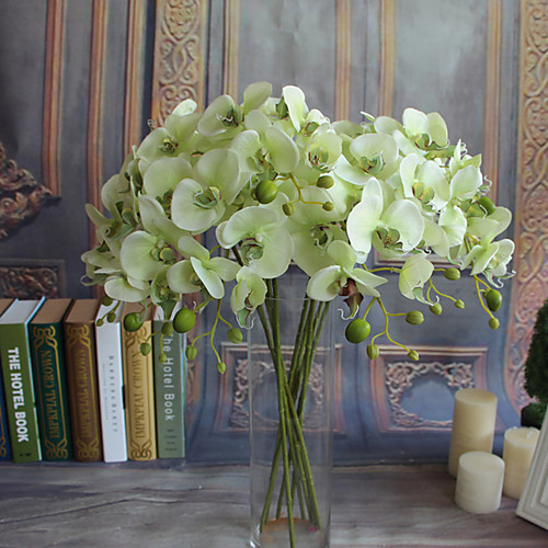 

Искусственные Цветы 5 Филиал Классический европейский Простой стиль Орхидеи Вечные цветы Букеты на стол