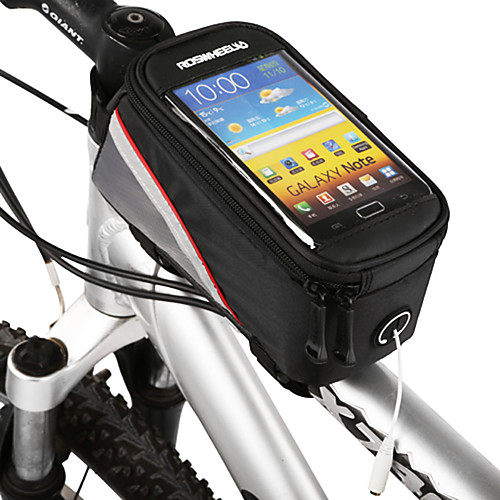 

ROSWHEEL Сотовый телефон сумка / Бардачок на раму 4.2 дюймовый Сенсорный экран Велоспорт для Samsung Galaxy S6 / LG G3 / Samsung Galaxy S4 Черный / iPhone 8/7/6S/6 / Водонепроницаемая застежка-молния