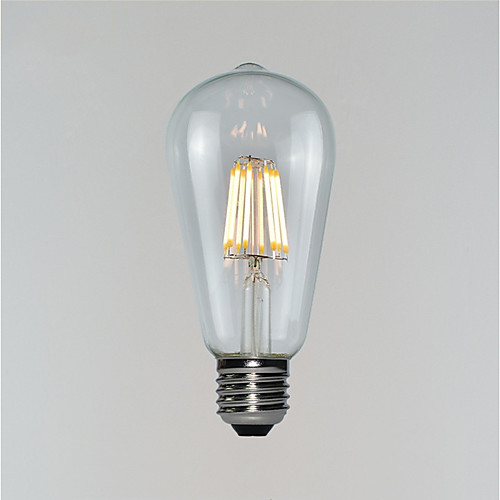 

1шт 6 W 430-530 lm E26 / E27 LED лампы накаливания ST64 8 Светодиодные бусины