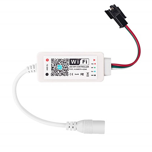 

1шт dc12-24v умный wifi адресуемый rgb светодиодная лента контроллер светодиодный spi контроллер для ws2811 ucs1903 ws2812b sm16703sk6812wifi пульт дистанционного управления совместим с Amazon Amazon