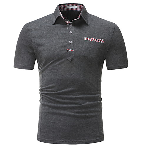 

Муж. Polo Рубашечный воротник Однотонный Белый XL