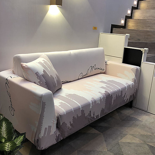 

Накидка на диван Геометрический принт / Классика С принтом Полиэстер Чехол с функцией перевода в режим сна