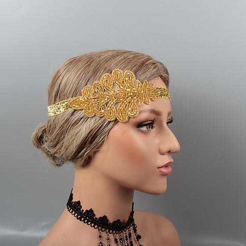 

Vintage 1920s The Great Gatsby Feathers Headbands / Headdress / Headpiece with Rhinestone / Crystal / Beading 1 pc Wedding / Party / Evening Headpiece