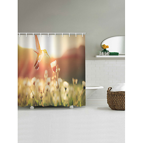 

Shower Curtains & Hooks Country Polyester Machine Made Waterproof Bathroom