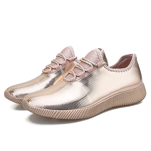 

Women's Flats Flat Heel Round Toe Synthetics Casual Walking Shoes Spring & Fall / Spring Gold / Silver / Black / Color Block