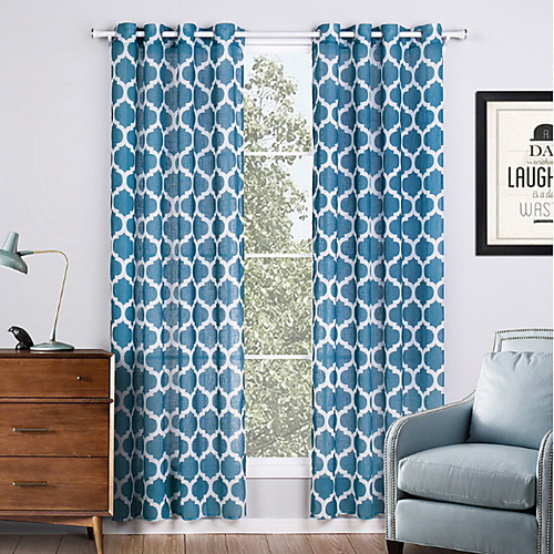 

Современный Semi-Sheer 1 панель Занавес Спальня Curtains