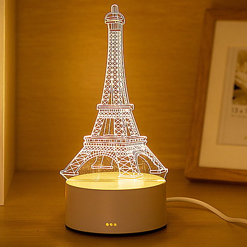 

1шт LED Night Light Тёплый белый USB Творчество <=36 V