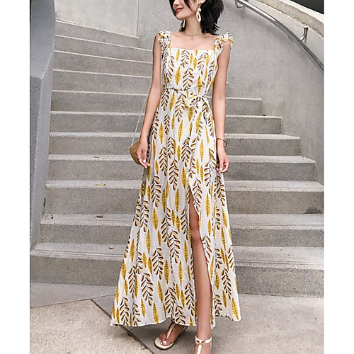 

Жен. С летящей юбкой Платье На бретелях Макси