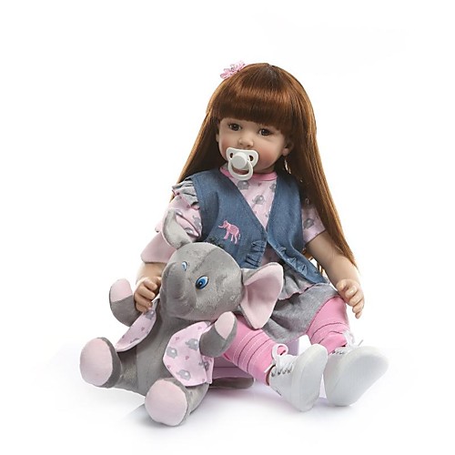 фото Npkcollection npk doll куклы реборн девочки 24 дюймовый винил - как живой подарок искусственная имплантация коричневые глаза детские девочки игрушки подарок Lightinthebox