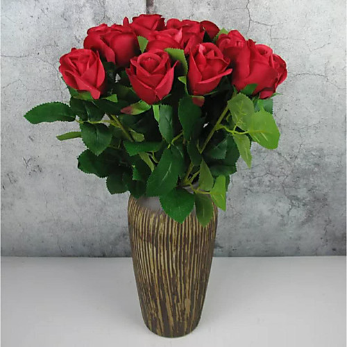 

Искусственные Цветы 12 Филиал Классический Современный современный европейский Розы Букеты на стол