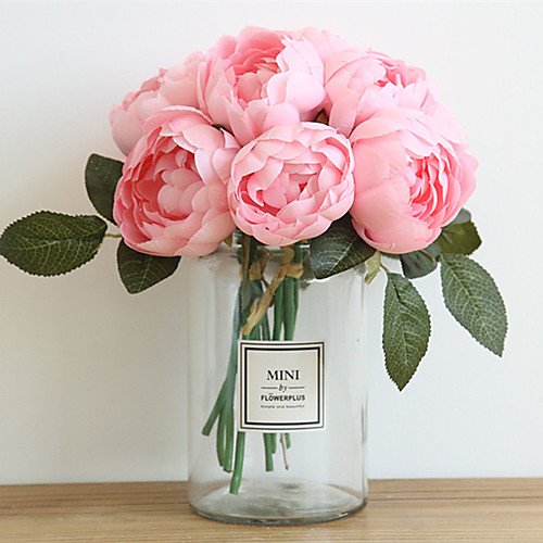 

Искусственные Цветы 1 Филиал Классический Стиль Свадьба Розы Пионы Букеты на стол