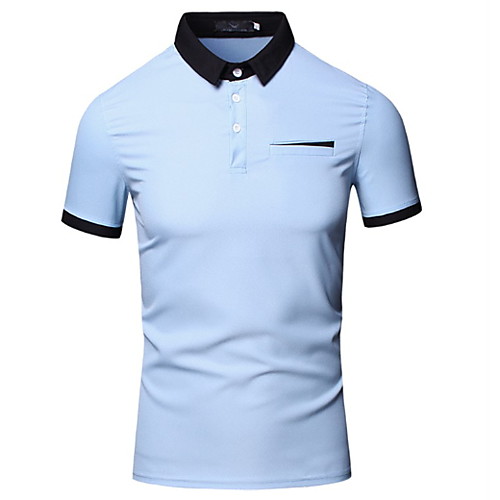

Муж. Polo Рубашечный воротник Однотонный Серый XL