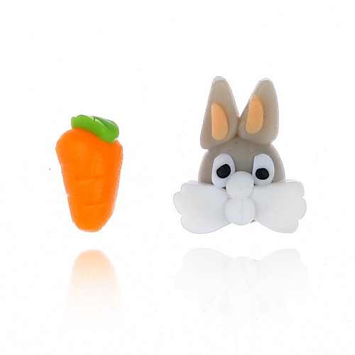 

Жен. Серьги Непарные серьги Серьги Rabbit Животный принт Морковь Симпатичные Стиль Для детей Бижутерия Оранжевый Назначение Свидание 1 пара