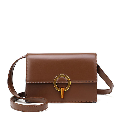 

Жен. Мешки PU Сумка Пуговицы Сплошной цвет Черный / Темно-красный / Коричневый