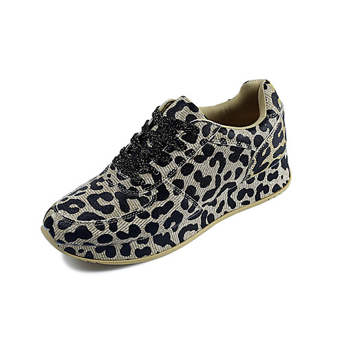 

Women's Sneakers Flat Heel Round Toe Nylon Casual Walking Shoes Fall / Spring & Summer Gold / Silver / Leopard