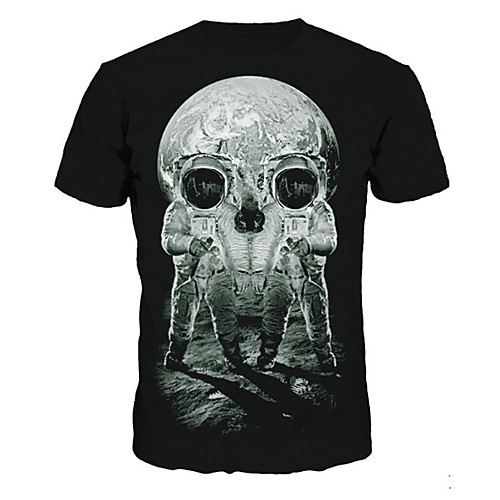 

Муж. Размер ЕС / США - Футболка Хлопок, Круглый вырез Тонкие Портрет