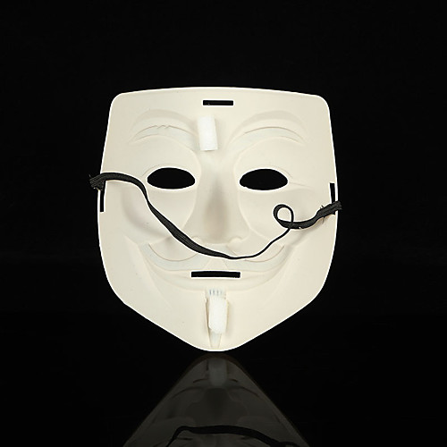 фото V — значит вендетта маски взрослые муж. хэллоуин хэллоуин маскарад фестиваль / праздник пластик белый карнавальные костюмы контрастных цветов Lightinthebox