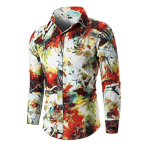 

Men's EU / US Size Shirt - Floral Blue / Long Sleeve