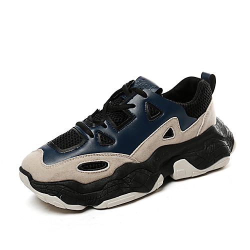 

Муж. Комфортная обувь Замша / Сетка Весна Спортивная обувь Беговая обувь Дышащий Белый / Бежевый / Синий