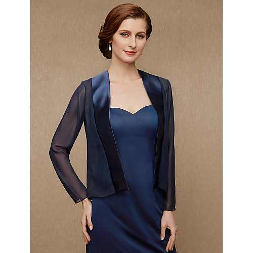 

Длинный рукав Шифон / Сатин Свадьба / Вечеринка / ужин Женская накидка С Планка Жакет