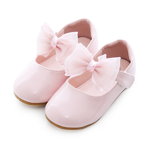 

Girls' Comfort / Flower Girl Shoes PU Flats Toddler(9m-4ys) Bowknot White / Light Pink Spring / Fall / Party & Evening / Rubber