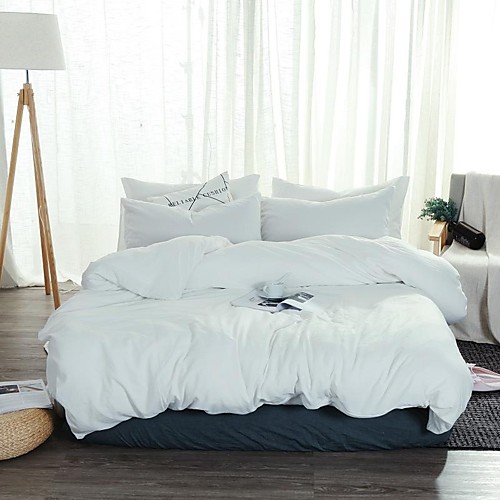 

Пододеяльник наборы Однотонный Полиэстер Активный краситель 4 предметаBedding Sets
