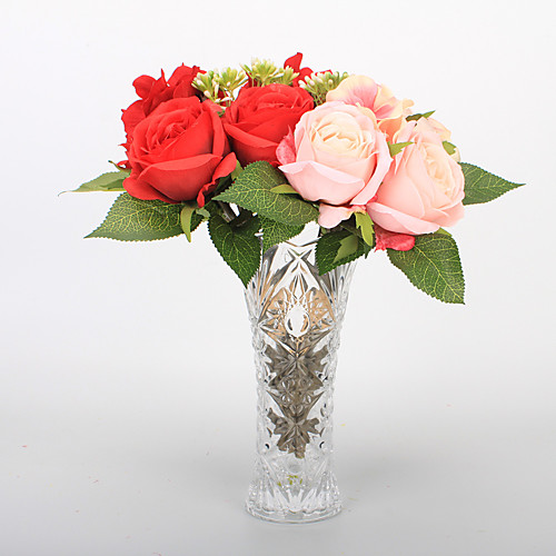 

Искусственные Цветы 1 Филиал Классический Сценический реквизит европейский Розы Вечные цветы Букеты на стол