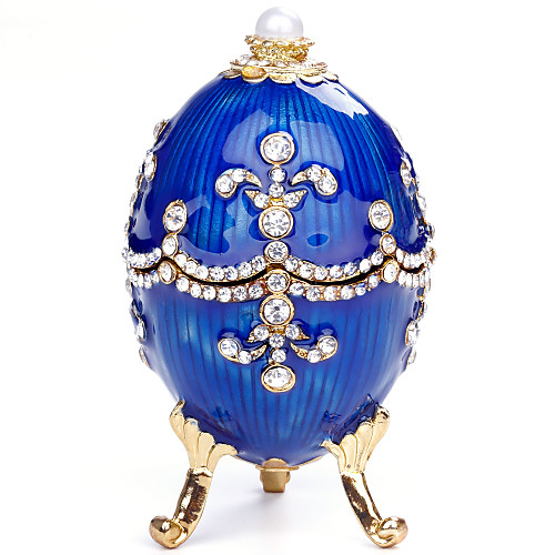 

Jewelry Box Trinket Box Antique Jeweled Russian Zinc Alloy Rhinestones For Easter Egg Cosplay Easter Women's Costume Jewelry Fashion Jewelry