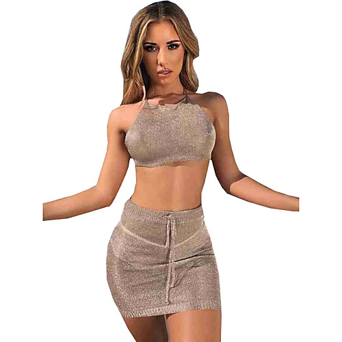 

Жен. Безрукавка Юбки Однотонный