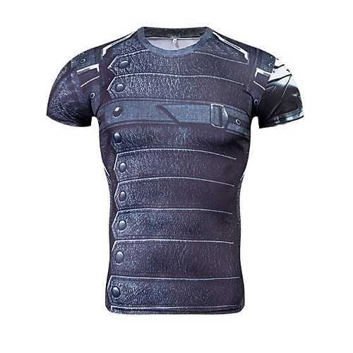 

Men's Plus Size T-shirt - 3D Print Round Neck Blue