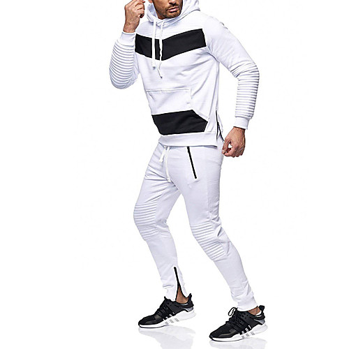 

Муж. Активный / Классический Толстовка / Activewear Set - Однотонный / Контрастных цветов