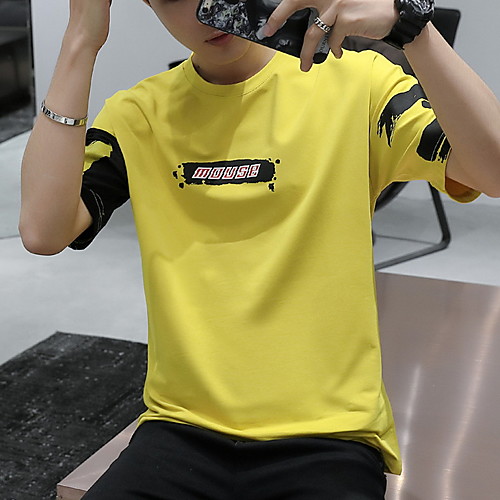 

Муж. Футболка Хлопок, Круглый вырез Графика Белый XL