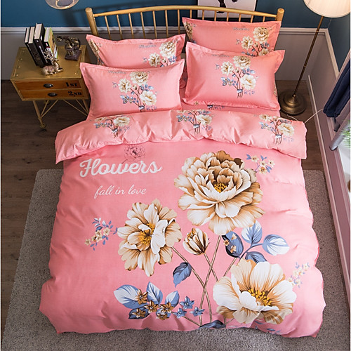 

Пододеяльник наборы Цветочный принт Полиэстер С принтом 4 предметаBedding Sets