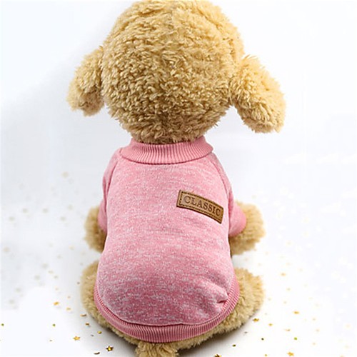 фото Собаки жилет зима одежда для собак розовый серый хаки костюм ткань для подбивки однотонный сохраняет тепло плетеный s m l lightinthebox