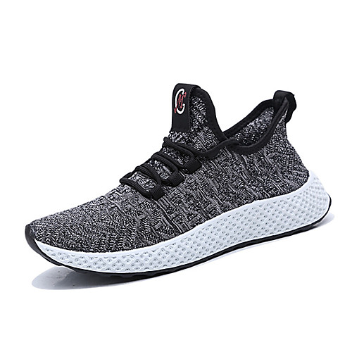 

Муж. Комфортная обувь Tissage Volant Весна Спортивные Спортивная обувь Беговая обувь Дышащий Черный / Серый / Черно-белый