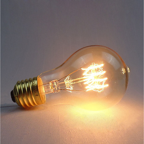 

1шт 60 W E26 / E27 A60(A19) Желтый 2300 k Ретро / Диммируемая / Декоративная Лампа накаливания Vintage Эдисон лампочка 220-240 V