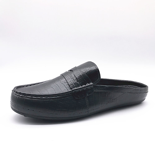 

Men's Novelty Shoes PU Summer Casual Clogs & Mules Walking Shoes Non-slipping Black / Brown
