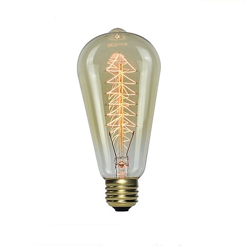 

1шт 40 W E26 / E27 ST64 1800-2200 k Лампа накаливания Vintage Эдисон лампочка 220-240 V